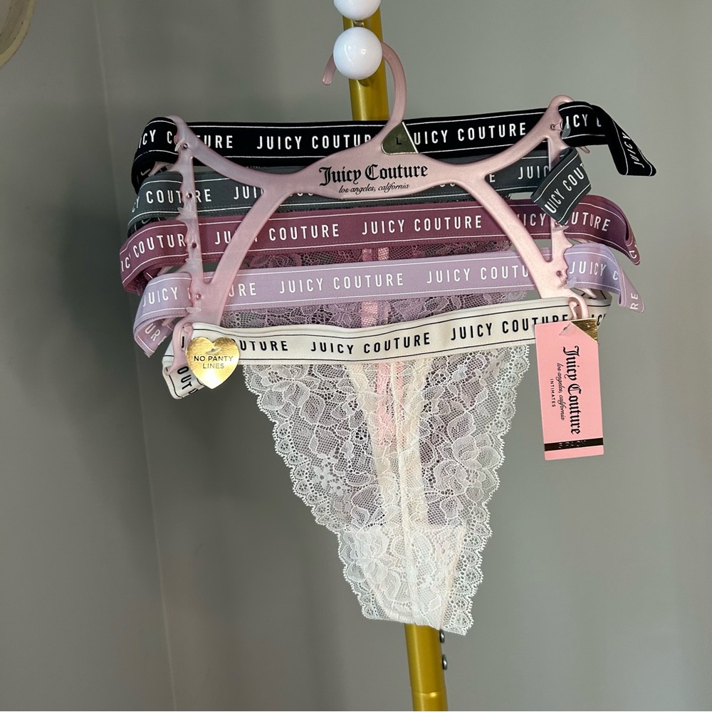 Juicy Couture Women’s Multi-Color Lace Thong no panty lines Collection size L